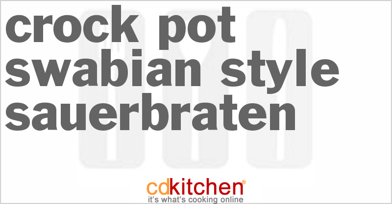 Swabian-Style Sauerbraten - CDKitchen.com