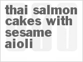 recipe for thai salmon cakes with sesame aioli