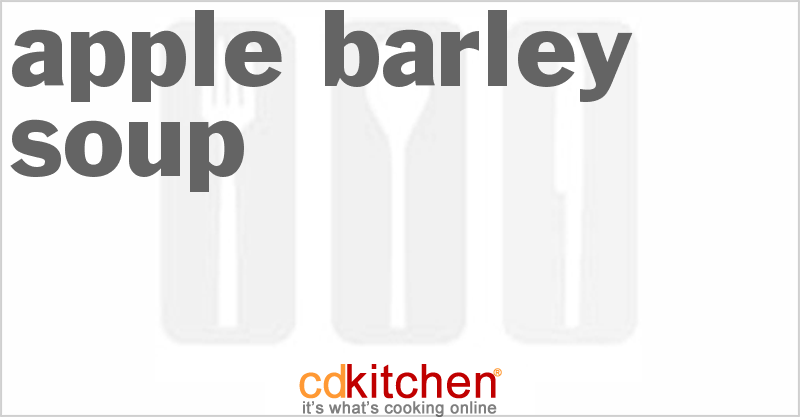 Apple Barley Soup - CDKitchen.com