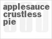 recipe for applesauce crustless pie