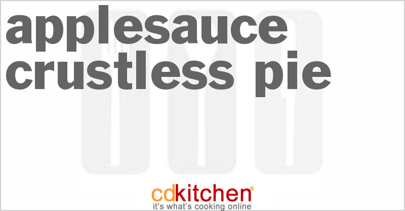 Applesauce Crustless Pie - CDKitchen.com