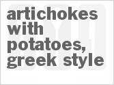 recipe for artichokes with potatoes, greek style