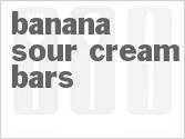 recipe for banana-sour cream bars