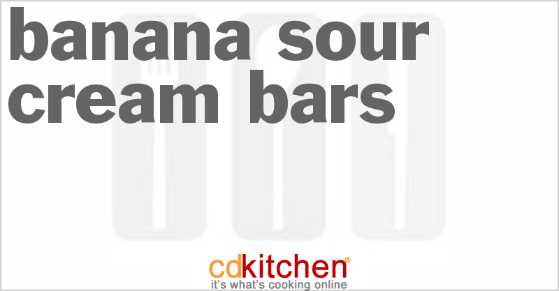 Banana-Sour Cream Bars - CDKitchen.com