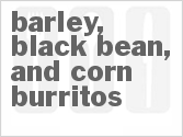 recipe for slow cooker barley, black bean, and corn burritos