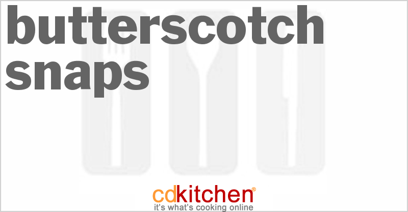 Butterscotch Snaps - CDKitchen.com