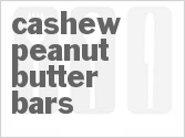 recipe for cashew peanut butter bars