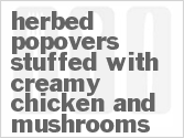 recipe for herbed popovers stuffed with creamy chicken and mushrooms