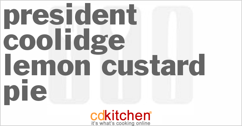 President Coolidge Lemon Custard Pie - CDKitchen.com