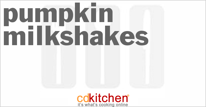 Pumpkin Milkshakes - CDKitchen.com