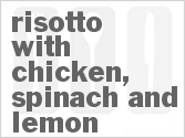 recipe for risotto with chicken, spinach and lemon