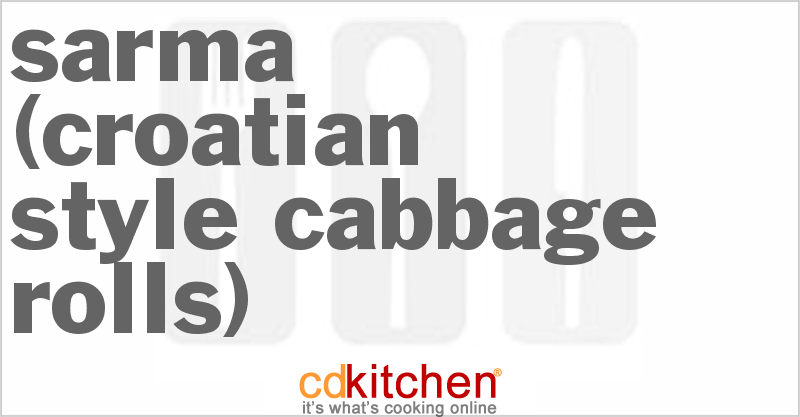 Sarma (Croatian-Style Cabbage Rolls) - CDKitchen.com