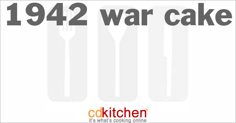 1942 War Cake - CDKitchen.com