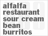 recipe for alfalfa restaurant sour cream bean burritos