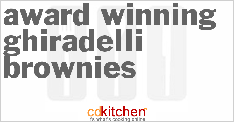 Award-Winning Ghiradelli Brownies - CDKitchen.com
