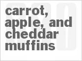 recipe for carrot, apple, and cheddar muffins