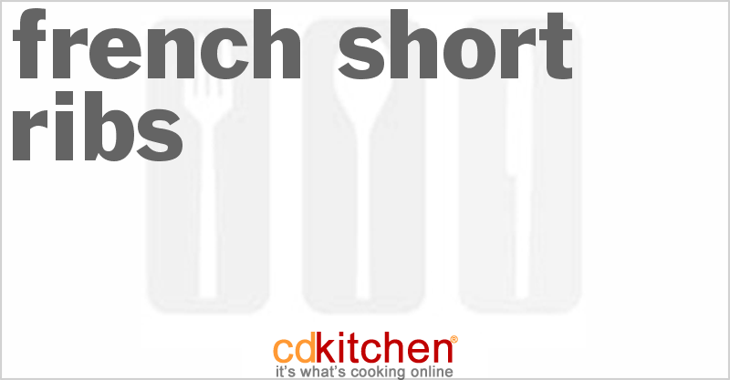 French Short Ribs Recipe | CDKitchen.com