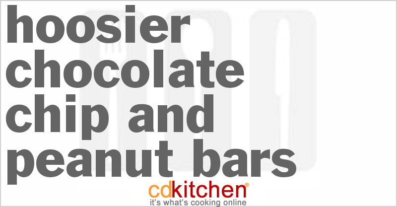 Hoosier Chocolate Chip and Peanut Bars - CDKitchen.com