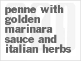 recipe for penne with golden marinara sauce and italian herbs