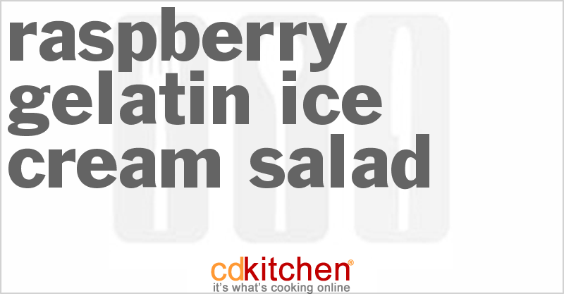 Raspberry Gelatin Ice Cream Salad - CDKitchen.com