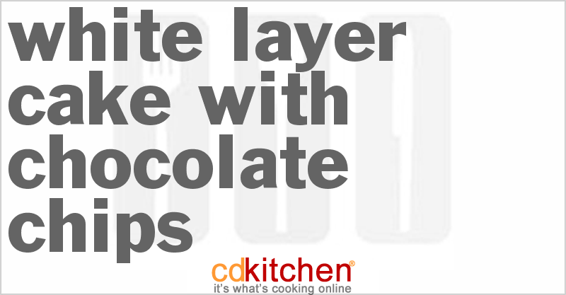 White Layer Cake With Chocolate Chips - CDKitchen.com