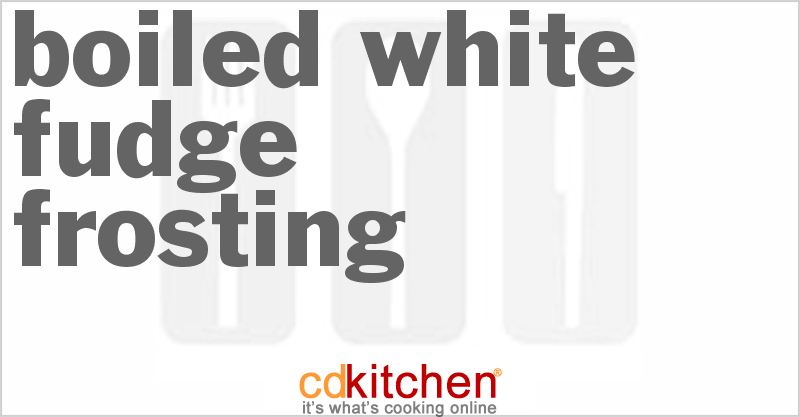 Boiled White Fudge Frosting - CDKitchen.com
