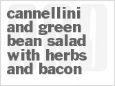 recipe for cannellini and green bean salad with herbs and bacon