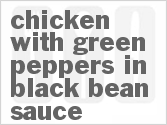 recipe for chicken with green peppers in black bean sauce