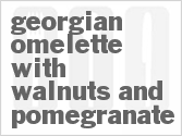 recipe for georgian omelette with walnuts and pomegranate