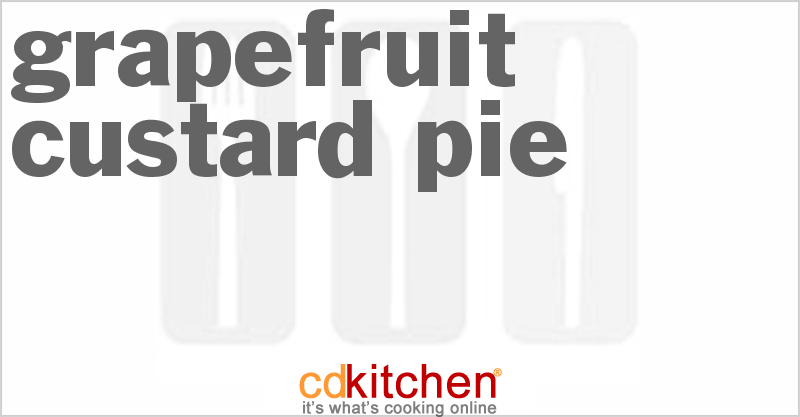 Grapefruit Custard Pie - CDKitchen.com