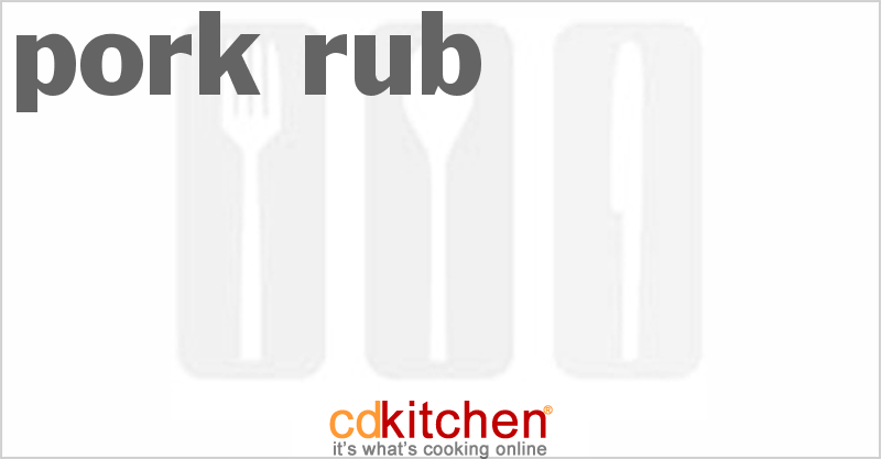 Pork Rub - CDKitchen.com