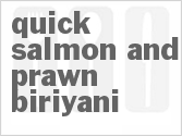 recipe for quick salmon and prawn biriyani