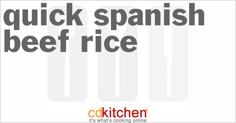 Quick Beef Spanish Rice - CDKitchen.com