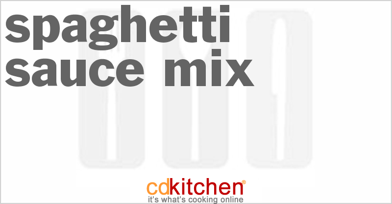 Spaghetti Sauce Mix - CDKitchen.com