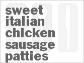 recipe for sweet italian chicken sausage patties