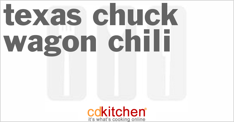 Texas Chuck Wagon Chili - CDKitchen.com