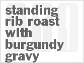 Standing Rib Roast With Burgundy Gravy