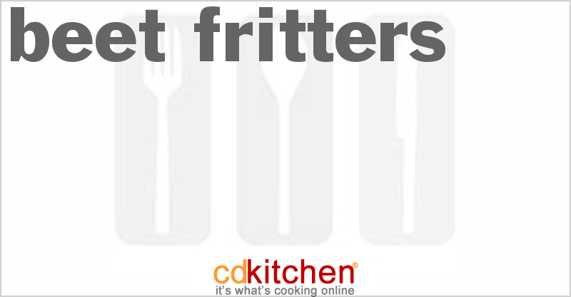 Beet Fritters - CDKitchen.com