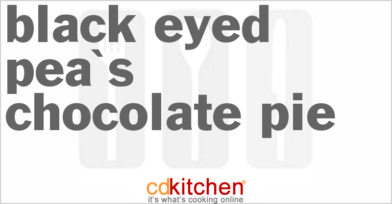 Black-Eyed Pea's Chocolate Pie - CDKitchen.com