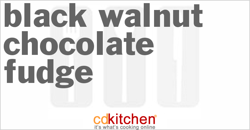 Black Walnut Chocolate Fudge - CDKitchen.com