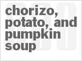 recipe for chorizo, potato, and pumpkin soup