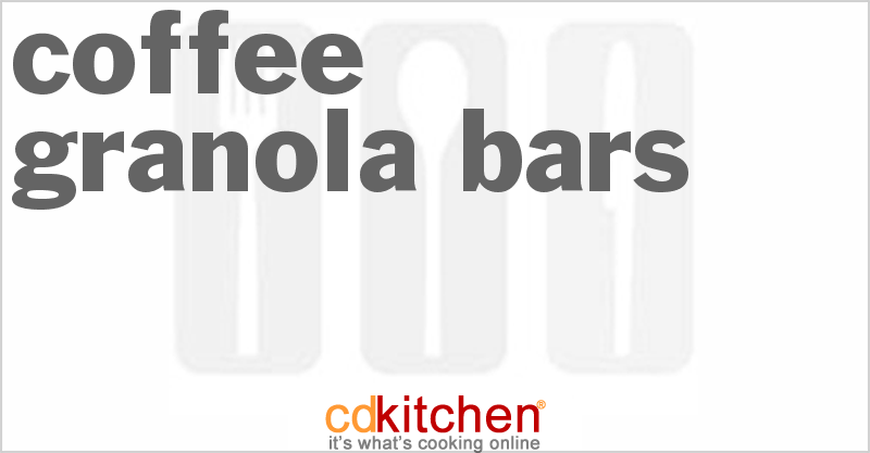 Coffee Granola Bars - CDKitchen.com