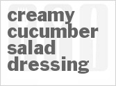 recipe for creamy cucumber salad dressing