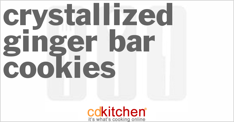 Crystallized Ginger Bar Cookies - CDKitchen.com