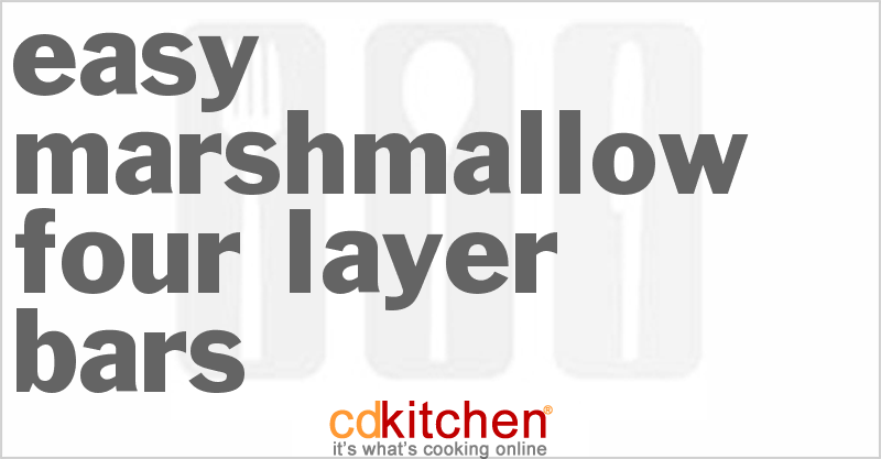 Easy Marshmallow Four Layer Bars - CDKitchen.com