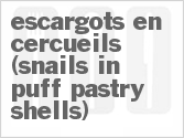 recipe for escargots en cercueils (snails in puff pastry shells)