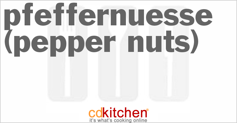Pfeffernuesse (Pepper Nuts) With Citron - CDKitchen.com