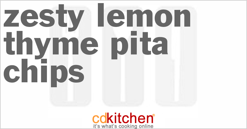 Zesty Lemon Thyme Pita Chips - CDKitchen.com