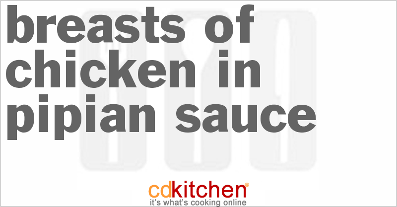 Breasts Of Chicken In Pipian Sauce - CDKitchen.com