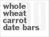 recipe for whole wheat carrot date bars